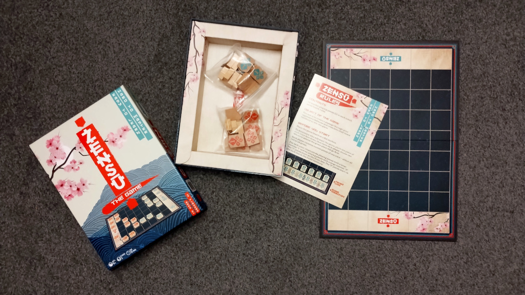 Zensu's box, board, and components