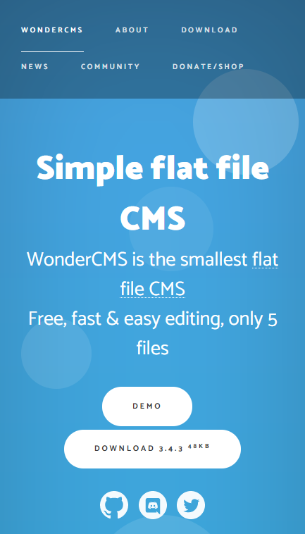 The WonderCMS
	Home Page