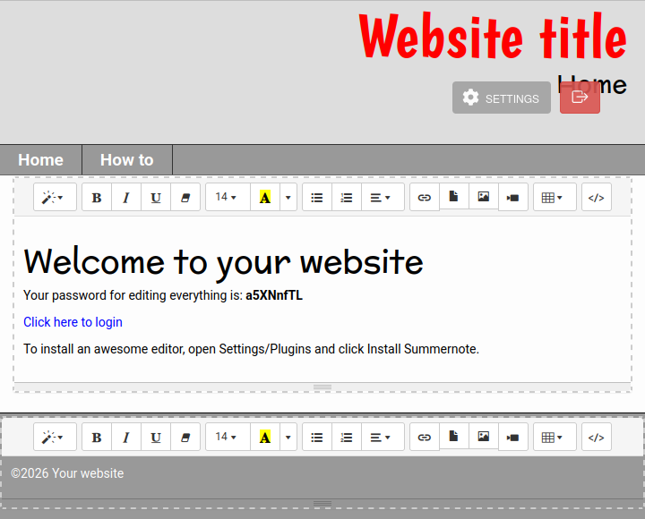  the summernote editor